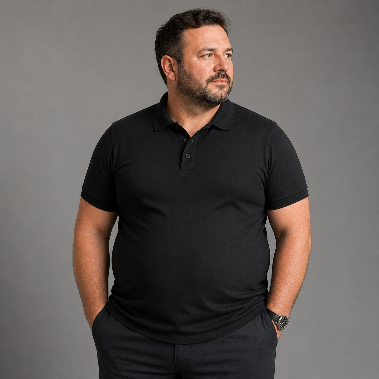 Das MorphoFit™ Polo Schwarz