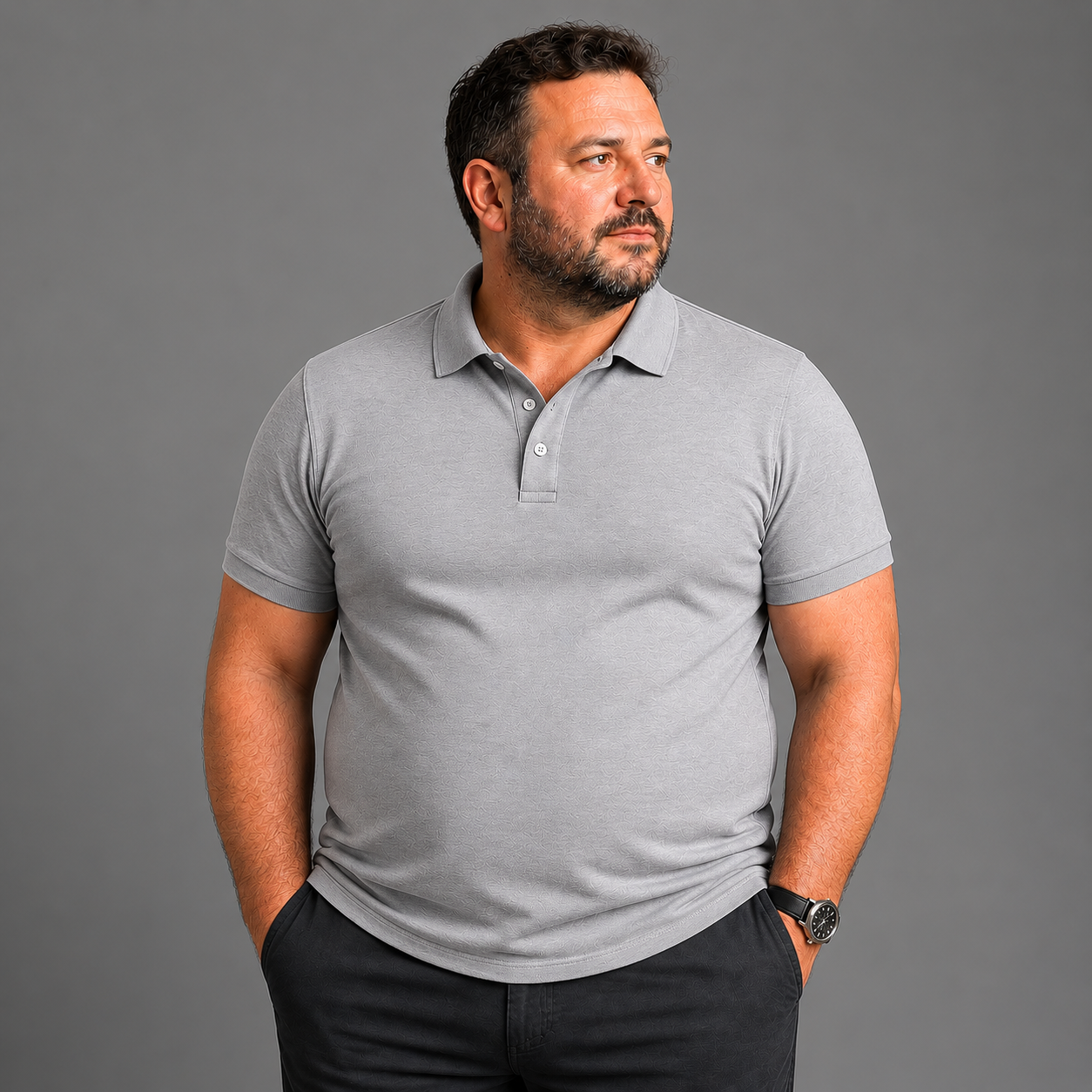 Das MorphoFit™ Polo Grau